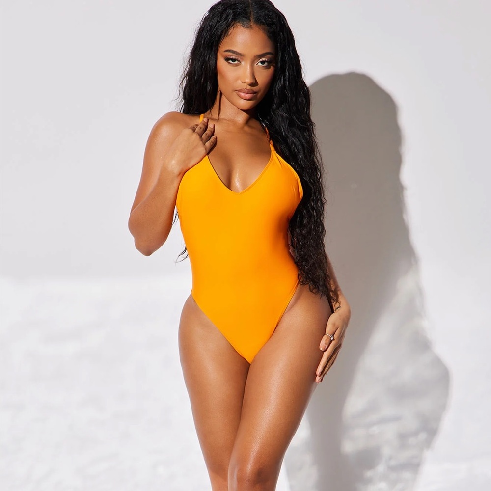 Cut You Off This Summer 1 Piece Swimsuit - Orange
